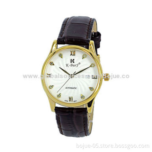 Vintage Day Date Automatic Watch, Gold Color, Mechanical Movement